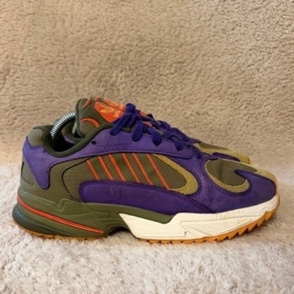 Adidas Yung-1 Noble Purple Olive Green Orange EE6537 Mens 8.5 Sneakers Retro 90s